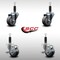 Service Caster 3'' SS Thermoplastic Rubber Wheel Swivel 1'' Expanding Stem Caster Set 2 Brakes, 4PK SCC-SSEX20S314-TPRB-2-TLB-2-1 - alternate 3